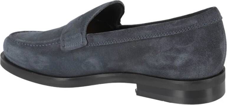 TOD'S Suède Rubber Loafer Schoen Blue Heren