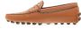 TOD'S Tan leren mocassins met stud detailing Brown Dames - Thumbnail 3