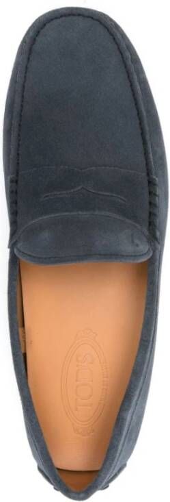 TOD'S Marineblauwe Leren Penny Slot Schoenen Blue Heren