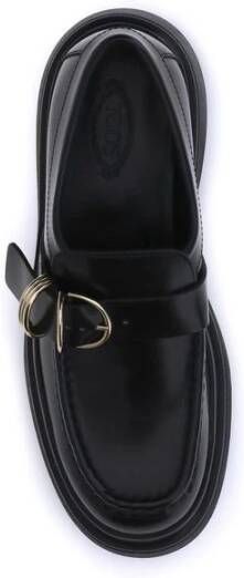 Tod's Metalen Ringen Leren Loafers