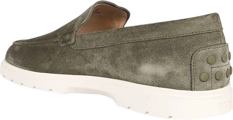 TOD'S Militair Groene Loafers Green Heren