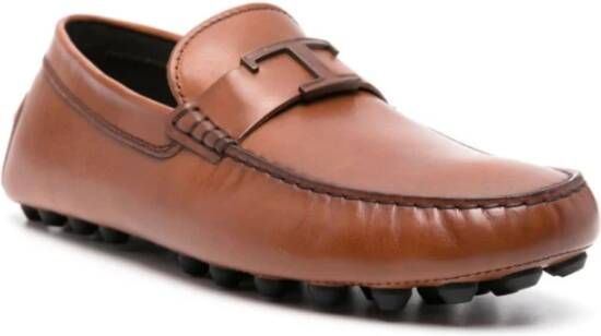 TOD'S Moc Calf Brandy Leren Band Brown Heren