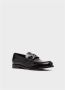 TOD'S Zwarte Leren Chain-Link Loafers Black Heren - Thumbnail 2