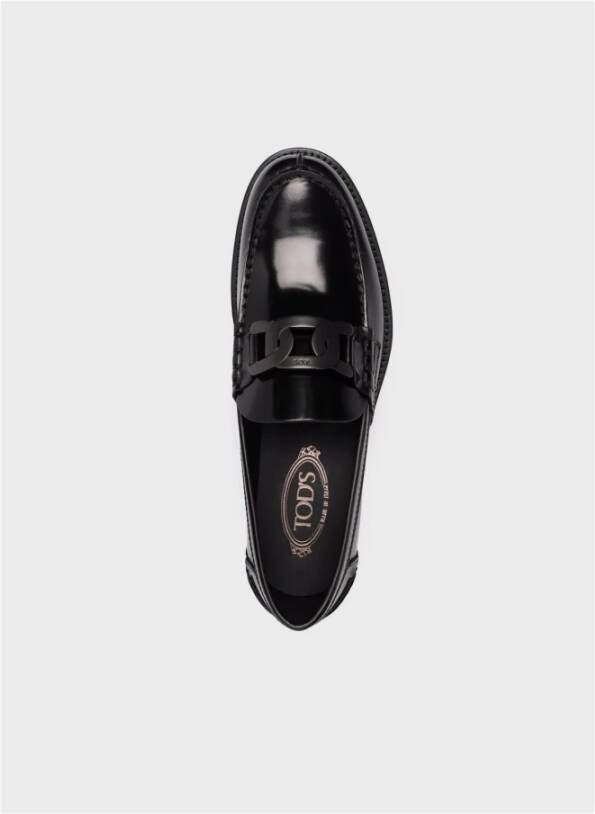 TOD'S Zwarte Leren Chain-Link Loafers Black Heren - Foto 3