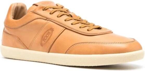 TOD'S Multicolor Casual Gesloten Platte Sneakers Orange Heren