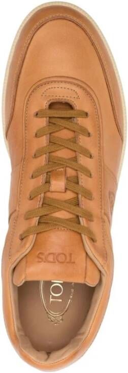 TOD'S Multicolor Casual Gesloten Platte Sneakers Orange Heren