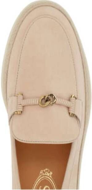 TOD'S Natuurlijke suède mocassins Beige Dames