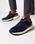 Tod's Navy Blauwe Leren Sneakers - Thumbnail 2