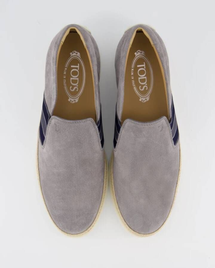 TOD'S Pant. Elast. Righe Gomma Rafia Gray Heren