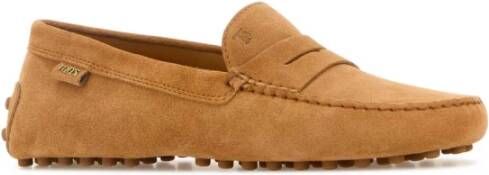 TOD'S Perzik suède loafers Orange Dames