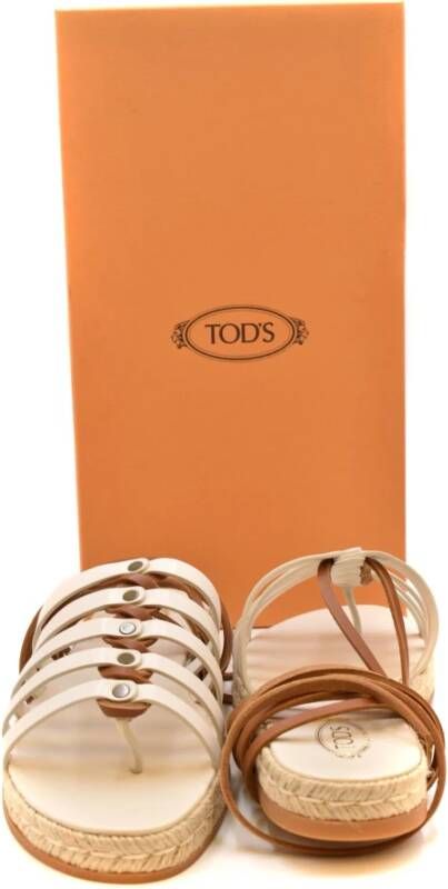 TOD'S Platte Sandalen Beige Dames