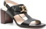 TOD'S Hoge Hak Leren Sandalen Black Dames - Thumbnail 2