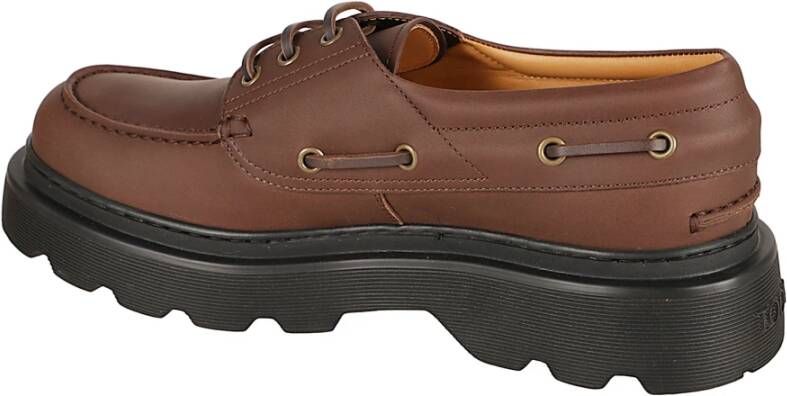 Tod's Platte schoenen met vetersluiting en moc-stiksels