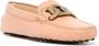 TOD'S Elegante leren loafers met metalen kettingdetail Pink Dames - Thumbnail 2
