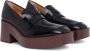 TOD'S Met de hand gestikte leren platformloafer Zwart Dames - Thumbnail 2