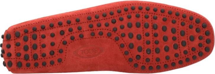 Tod's Rode suède leren schoenen met striksluiting