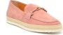 TOD'S Roze Suède Mocassin met Rubberen Zool Pink Dames - Thumbnail 2