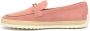 TOD'S Roze Suède Mocassin met Rubberen Zool Pink Dames - Thumbnail 3