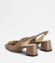 TOD'S Bruine leren sandalen met hak Brown Dames - Thumbnail 3