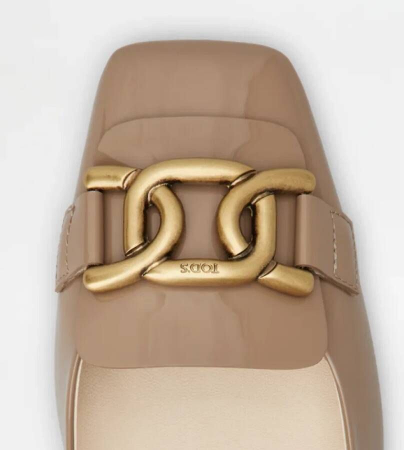 TOD'S Bruine leren sandalen met hak Brown Dames - Foto 4