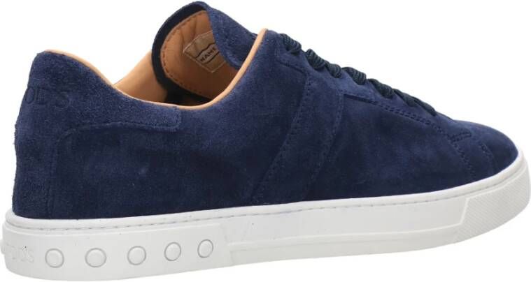 TOD'S Blauwe Suède Gymschoenen Blauw Heren