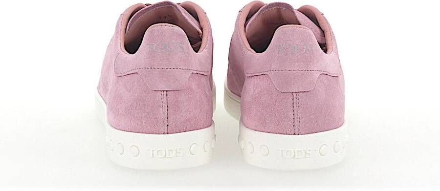 TOD'S Lage Sneaker A0T490 Lochmuster Rosé Roze Dames