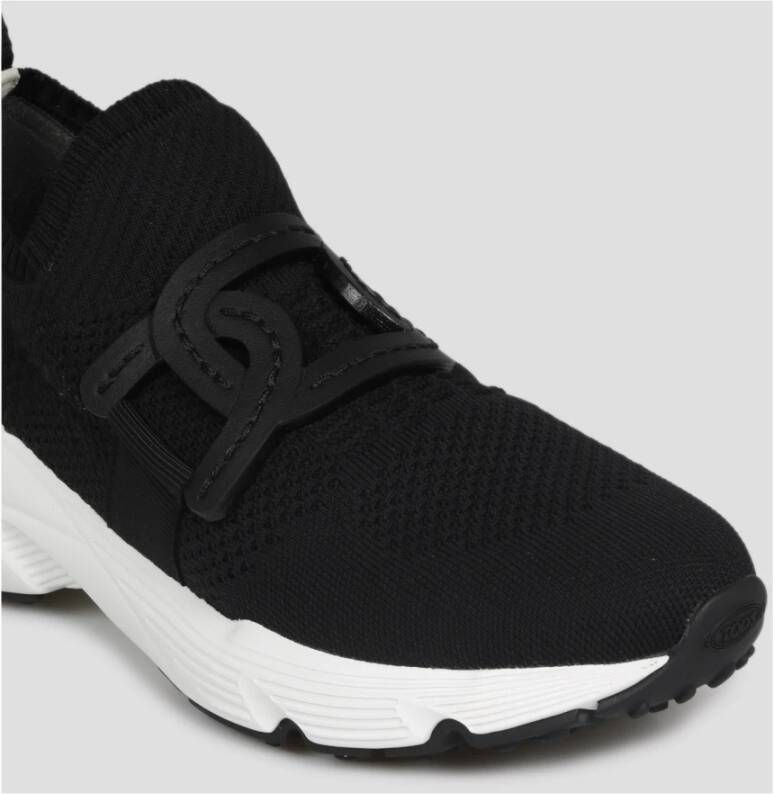 TOD'S Mesh en Grosgrain Ketting Sneakers Black Dames - Foto 3