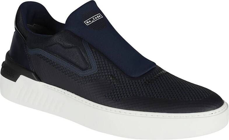 TOD'S Blauwe Odyssey 14C Sneakers Zwart Heren