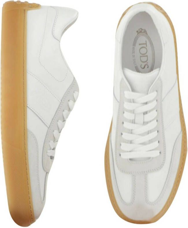 TOD'S Laced Sneakersy Wit Heren - Foto 4