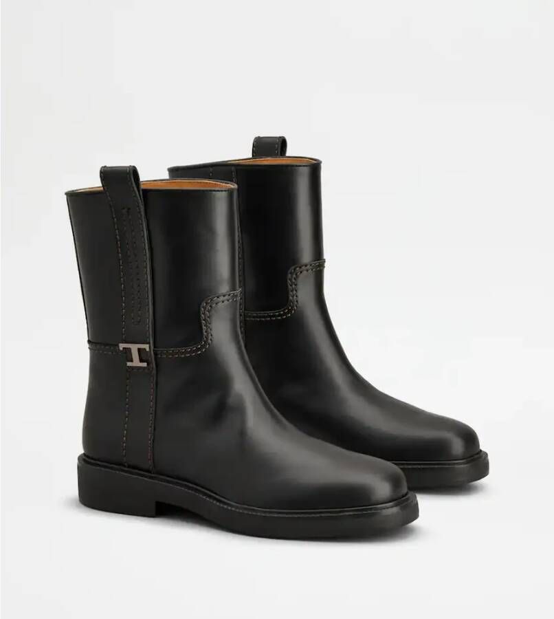 TOD'S Stijlvolle Enkellaarzen voor Mannen Black Dames