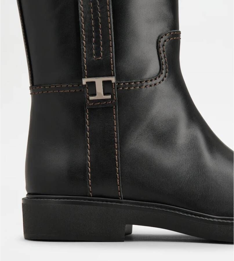 TOD'S Stijlvolle Enkellaarzen voor Mannen Black Dames