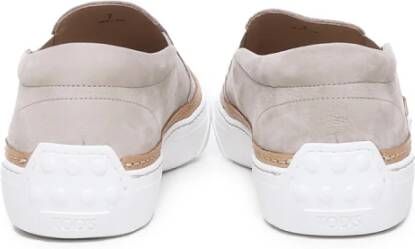 TOD'S Beige Platte Schoenen met Elastische Inzetstukken Beige Heren