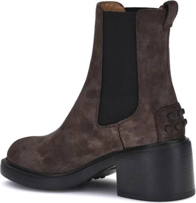 Tod's Suède Enkellaarzen met Elastische Inzetstukken