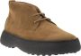 TOD'S Suede Enkellaarzen met Vintage Effect Brown Heren - Thumbnail 2