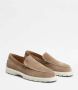 TOD'S Suède instaploafers met iconisch monogram Brown Heren - Thumbnail 9