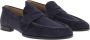 TOD'S Suède Leren Moccasin met Geëmbosseerd Monogram Blue Heren - Thumbnail 4