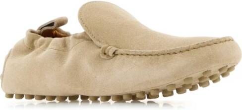TOD'S Suède Loafers in Zandkleur Beige Dames