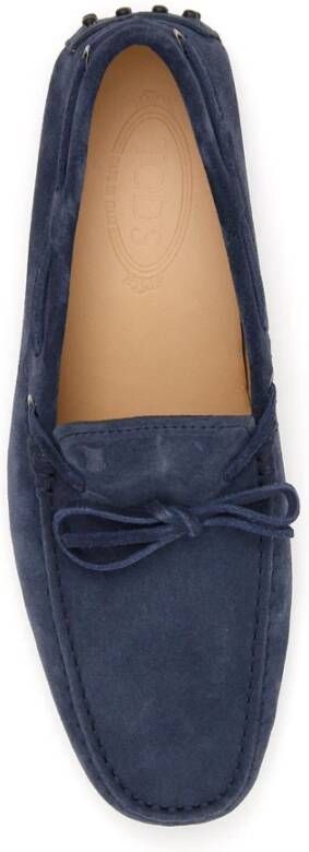 TOD'S Suede Loafers met Veters Blue Heren