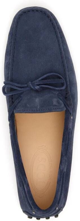 TOD'S Suede Loafers met Veters Blue Heren