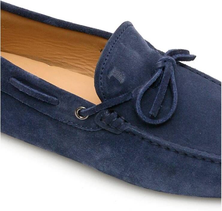 TOD'S Suede Loafers met Veters Blue Heren