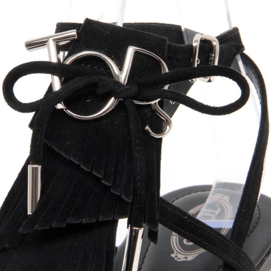 Tod's Suède sandaal met franje-accent