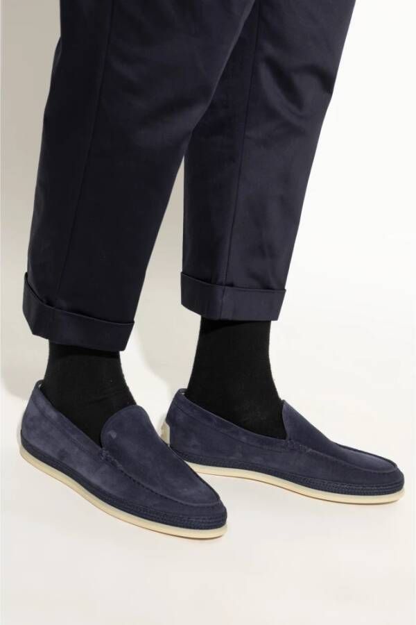TOD'S Suède schoenen type loafers Blue Heren