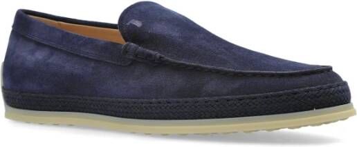 TOD'S Suède schoenen type loafers Blue Heren