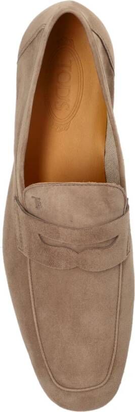 TOD'S Suède schoenen type loafers Brown Heren
