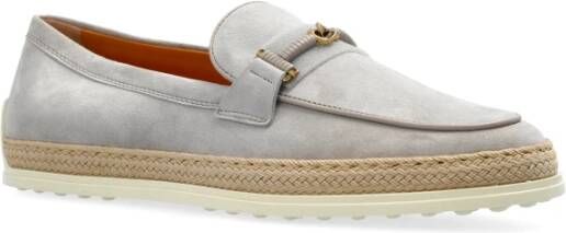 TOD'S Suède schoenen type loafers Gray Dames
