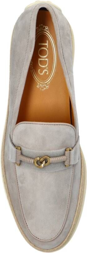 TOD'S Suède schoenen type loafers Gray Dames
