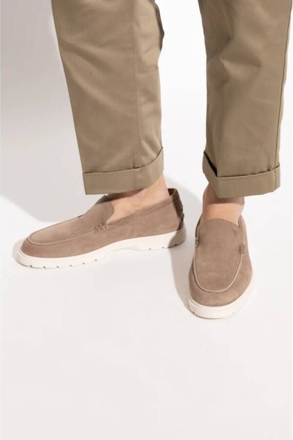 TOD'S Suède schoenen type loafers Gray Heren