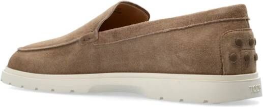 TOD'S Suède schoenen type loafers Gray Heren