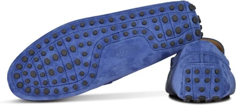 TOD'S Velours Instap Mocassins Blue Heren