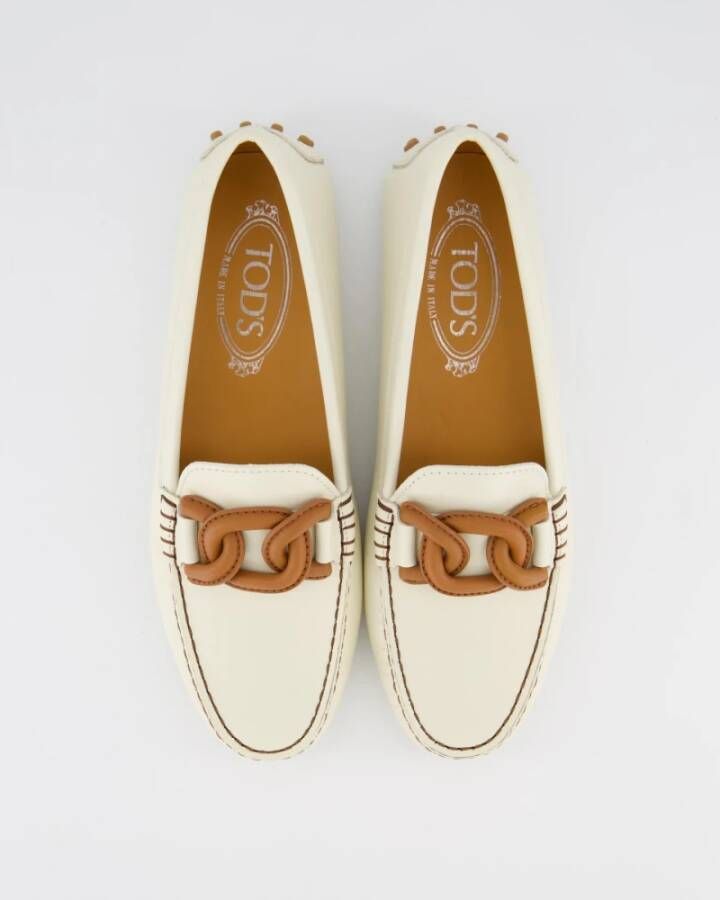 TOD'S Witte Catena Loafers White Dames
